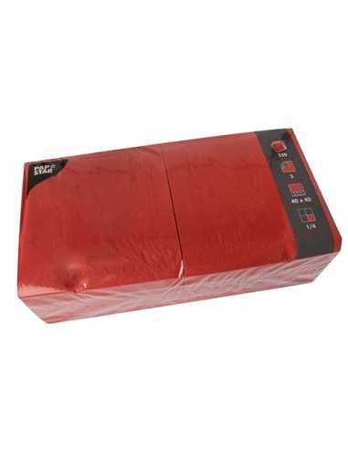 Servilletas de papel hostelería color rojo 40 x 40 cm