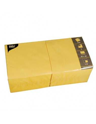 Guardanapos de papel liso cor amarelo 40 x 40 cm