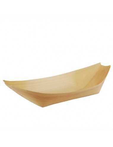 Boles para tapas barca madera Fingerfood Pure 25 x 10 cm