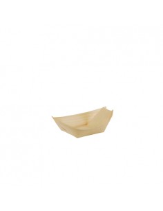 Boles para tapas barca madera Fingerfood Pure 8,5 x 5,5 cm