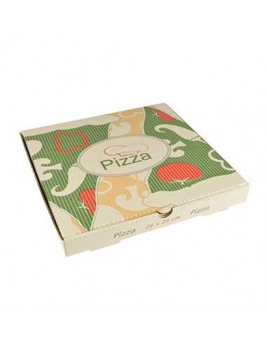 Caixas de pizza em celulose decoradas 26 x 26 cm Pure