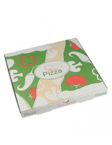 Cajas para pizza cartón decoradas 33 x 33 cm Pure