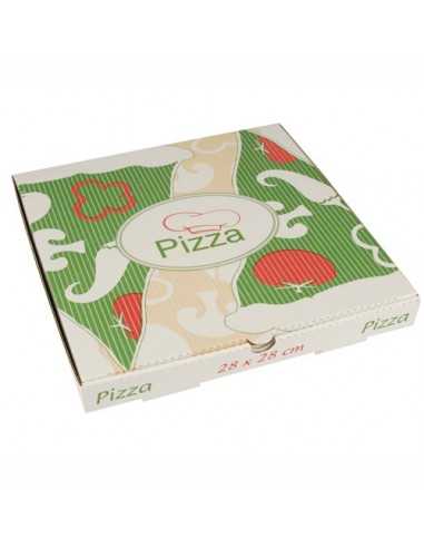 Cajas para pizza cartón decoradas 28 x 28 cm Pure