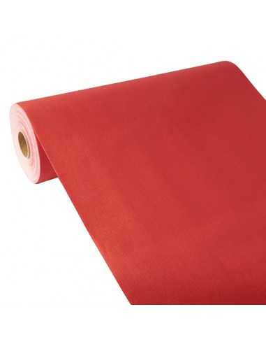 Camino de mesa papel aspecto tela rojo Royal Collection  24 m x 40 cm