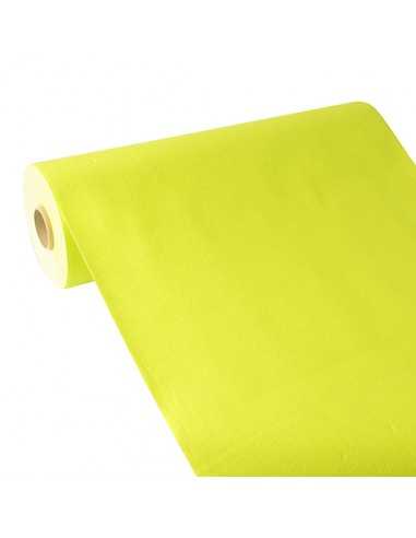 Caminho de mesa papel tipo tecido, PV-Tissue mix "ROYAL Collection" 24 m x 40 cm verde limão