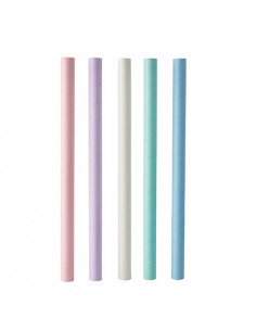 Cañitas de papel para batidos Bubble Tea colores pastel Ø 12mm x 20 cm