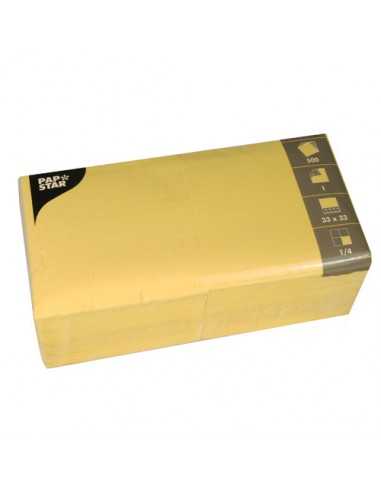 Servilletas papel amarillo económicas 33 x 33cm 1 capa