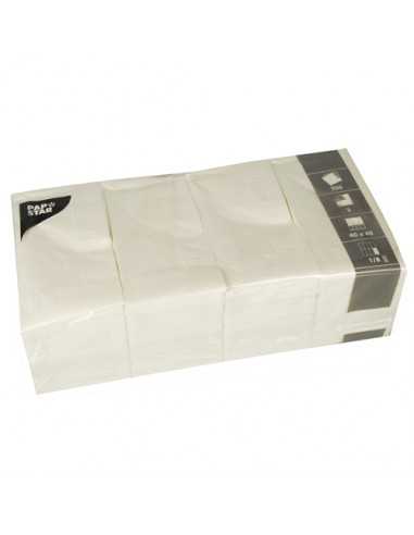 Servilletas de papel tissue para hostelería color blanco 40 x 40 cm pliegue 1/8