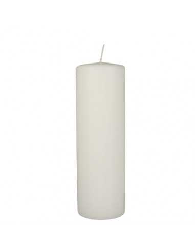 Vela de taco decorativa cor branco Ø 80 x 250 mm