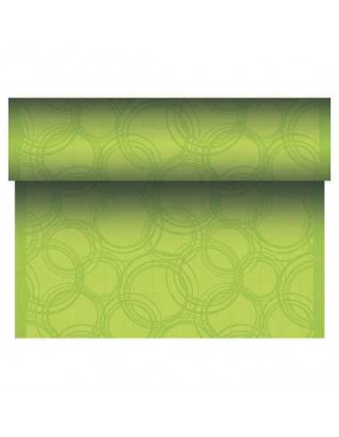 Caminho de mesa papel tipo tecido, PV-Tissue mix  RoyalCollection 24 m x 40 cm verde limão Bubbles