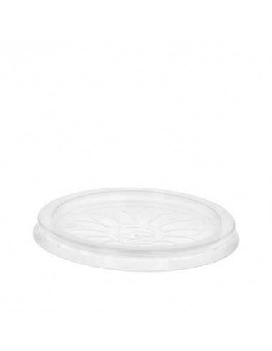 Tapas redondas plástico transparente para tarrinas Ø 11,5 cm