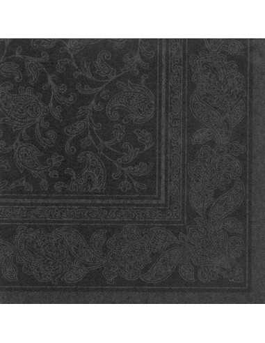 Guardanapos papel decorados cor preto Royal Collection 40 x 40 cm Casali