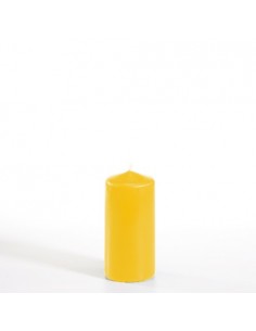 Vela de taco amarilla decorativa parafina Ø 50 x 100 mm
