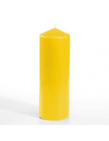 Vela de taco amarilla decorativa parafina Ø70 x 200 mm