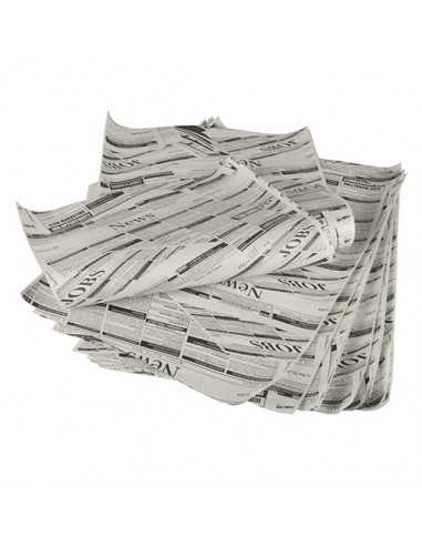 Folhas de papel de embrulho anti-ordura 35 x 25 cm Newsprint (1 kg)