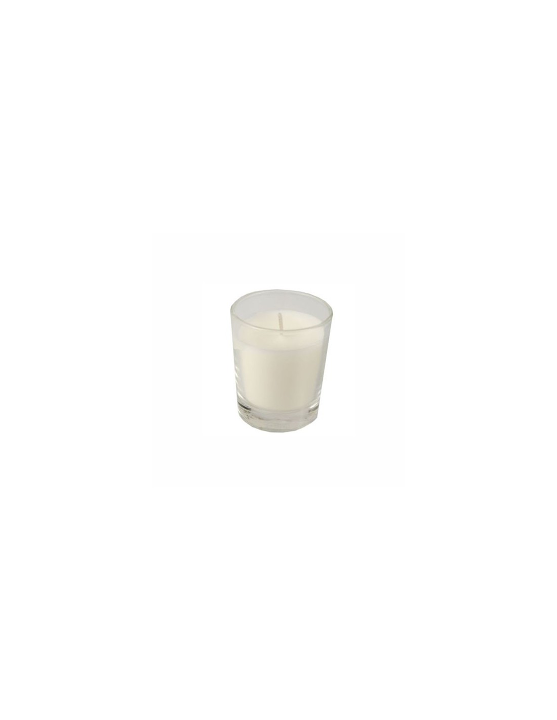 Vela vaso cristal cilíndrica grande sin olor (12 uds.)