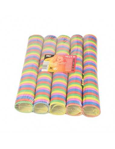 Serpentinas de papel para festas cores sortidas 4 m "Stripes"