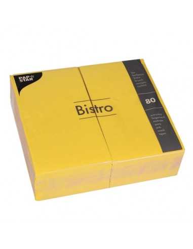 Servilletas de papel hostelería color amarillo Bistro 40 x 32cm
