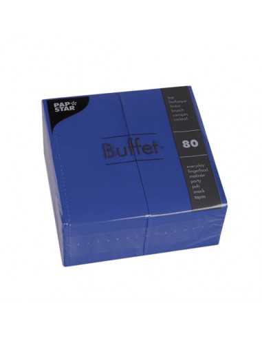 Servilletas de papel hostelería Buffet color azul oscuro 33 x 33 cm