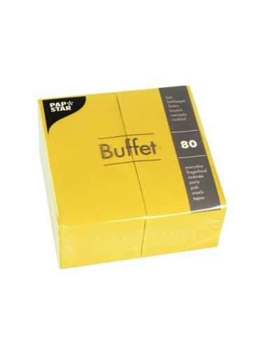 Guardanapos de papel Buffet 33 cm x 33 cm cor amarelo