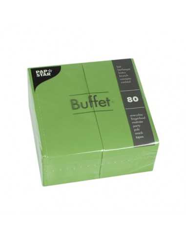 Servilletas de papel hostelería Buffet color verde oliva 33 x 33 cm