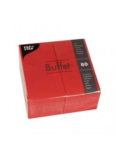 Guardanapos de papel Buffet 33 cm x 33 cm cor vermelho