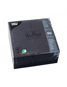 Servilletas de papel hostelería Buffet color negro 33 x 33 cm