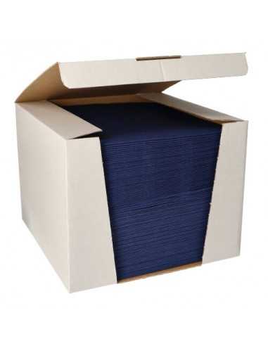 Servilletas papel aspecto tela color azul oscuro Royal Collection 40 x40 cm