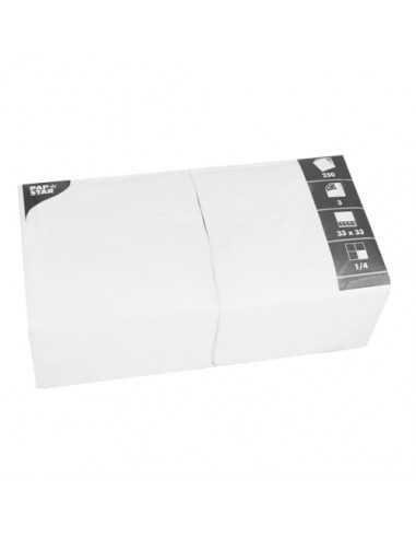 Guardanapos de papel cor branco 33 x 33 cm