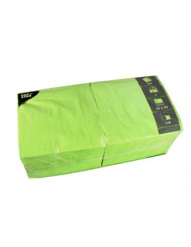 Servilletas de papel hostelería color verde claro 33 x 33 cm