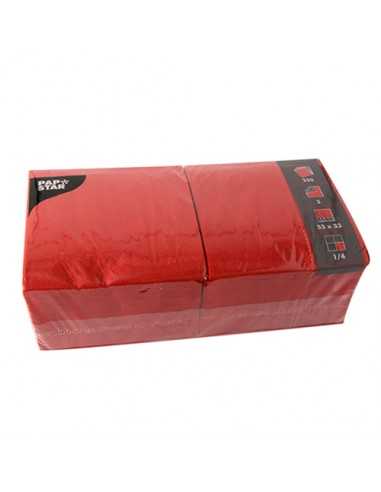 Servilletas de papel hostelería color rojo 33 x 33 cm