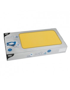 Manteles individuales papel amarillo aspecto tela Soft Selection Plus 80 x 80cm