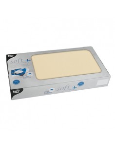 Manteles individuales papel crema aspecto tela Soft Selection Plus 80 x 80cm