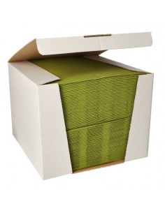 Servilletas papel aspecto tela color verde oliva Royal Collection 40 x40 cm