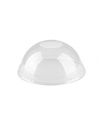 Tapas vaso cúpula sin agujero plástico transparente hurricane Ø 7,8 cm