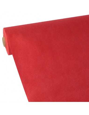 Mantel papel aspecto tela color rojo rollo 40 x 1,18 m Soft Selection