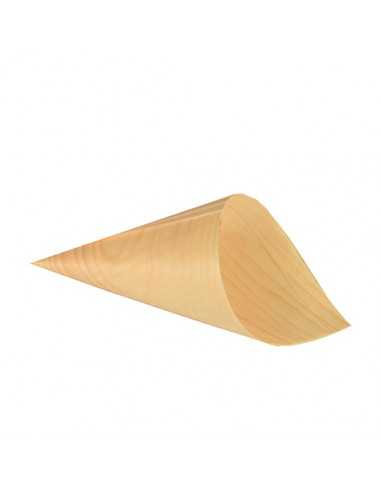 Cones de madeira para aperitivos  Ø 8 x 15,5 cm Pure