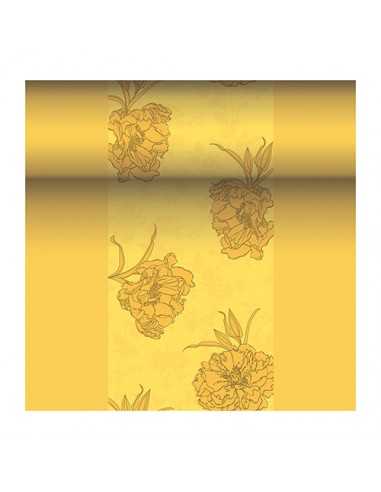 Corredor de mesa decorado papel tecido PV mix Royal Collection thalia amarelo 20 m x 40 cm