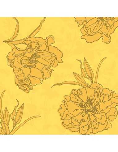 Guardanapos papel decorados Royal Collection 40 x 40 cm amarelo "Thalia"