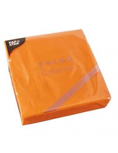 Servilletas papel económicas color naranja 38 x 38 cm microgofrado Punto