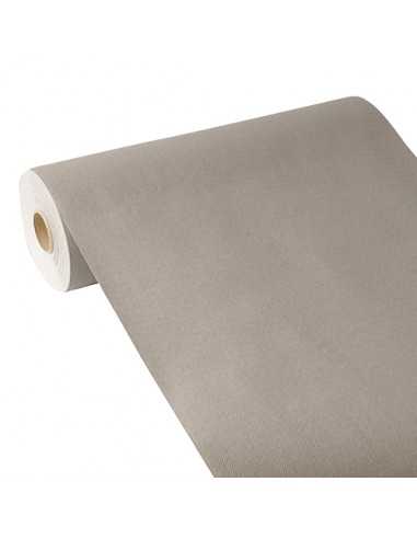 Caminho de mesa papel tipo tecido, PV-Tissue mix "ROYAL Collection" 24 m x 40 cm cinzento