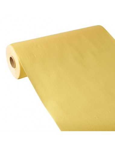 Caminho de mesa papel aspeto tecido PV Tisú Mix Royal Collection 24 m x 40 cm amarelo