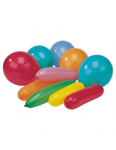 Variedade de balões diferentes formas em cores