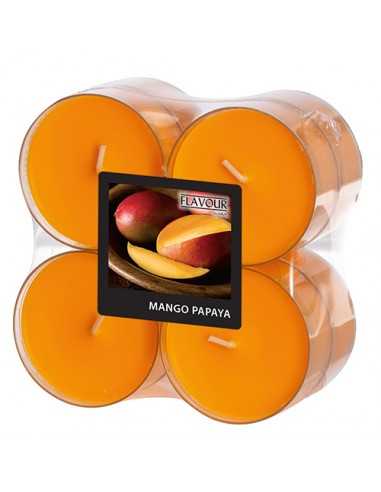 Velas lamparinas aromáticas manga e mamão maxi Ø 59 x24 mm cor laranja
