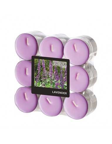 Velas lamparilla perfumadas lavanda color violeta Ø 37,5 x 16,6mm