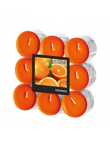 Velas lamparinas aromáticas laranja cera cor laranja Ø 37,5 x 16,6 mm