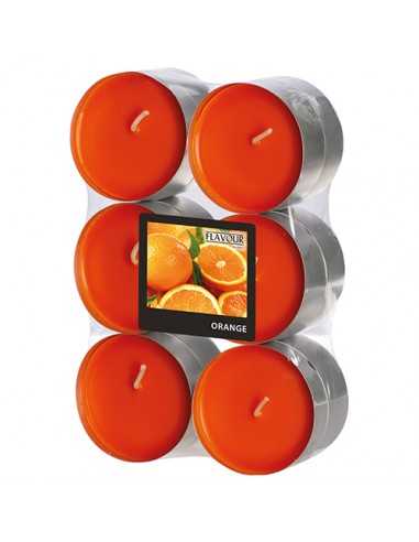 Velas lamparinas aromáticas maxi laranja cor laranja Ø 58 x24 mm