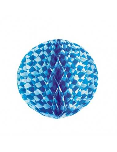 Bola decorativa de papel decoración fiestas Baviera azul  Ø 30cm