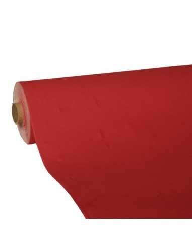 Toalha de mesa papel aspeto tecido cor vermelho 25 m x 1,18 m Royal Collection