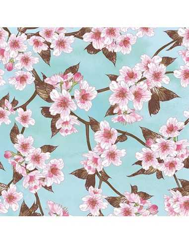 Guardanapos de papel decorados flores de cerejeira 33 x 33